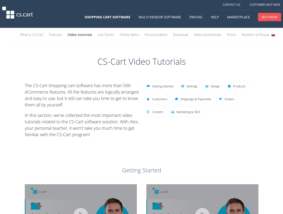 marketplace video tutorials