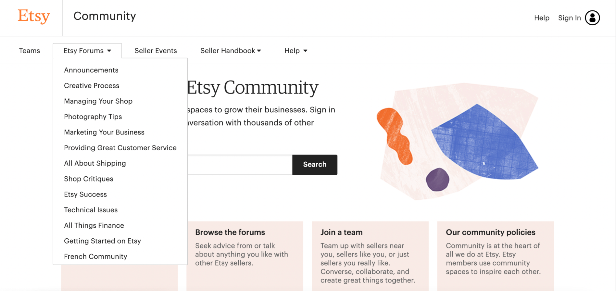 Etsy, a peer-to-peer marketplace for handmade goods, has one of the largest communities